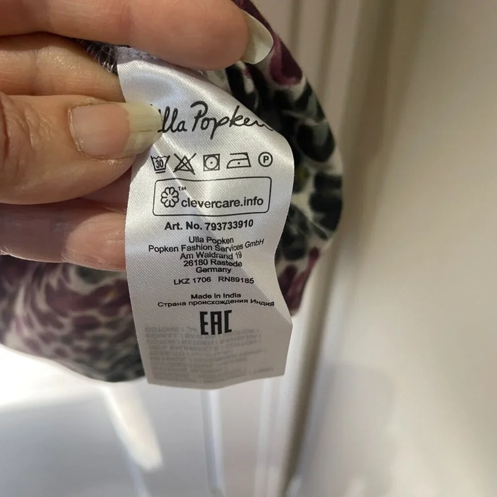 Ulla Popken Leopard Pattern 28/30 Women's Tunic Top 100% Cotton - Picture 3 of 6